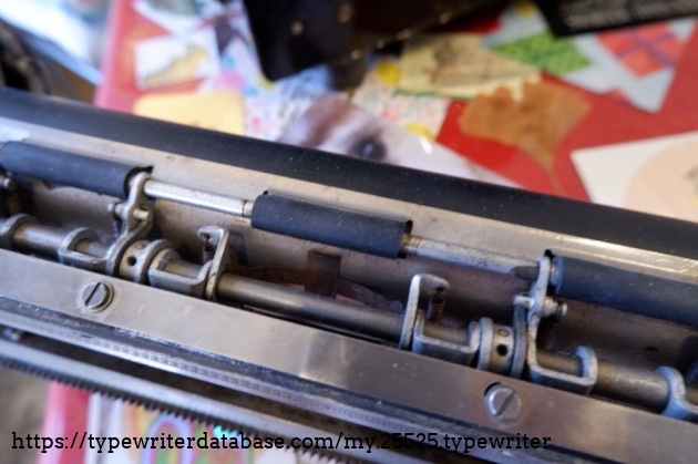 New front feed rollers, again made from fuel line.
Getting the axle out was a pain though, with those snake-tongue round nuts!