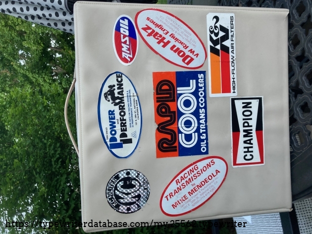 original owner's stickers on the case