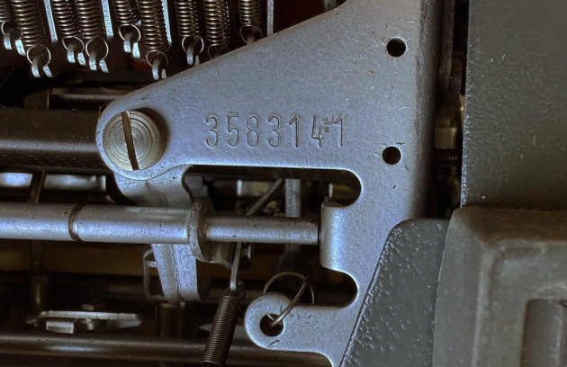Olympia "SM8" serial number location... Olympia "SM8" serial number location...