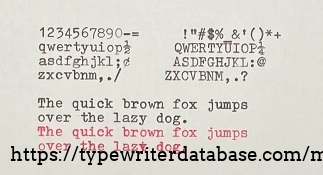 Type sample after Mary's work.