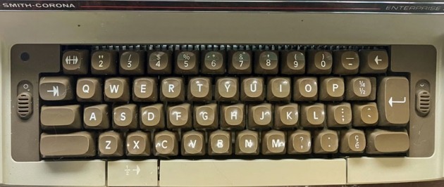 View showing the keyboard lay-out with the French language accent keys. View showing the keyboard lay-out with the French language accent keys.