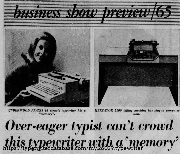 Over eager mechanics can't keep this typewriter working. Over eager mechanics can't keep this typewriter working.