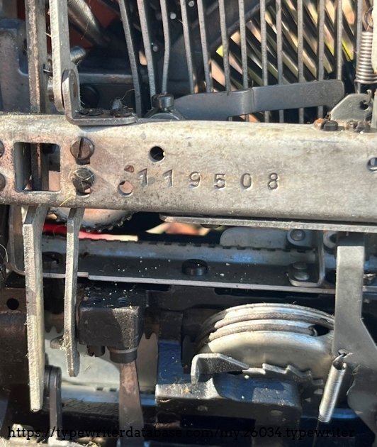Found underneath on the left side of the frame.
