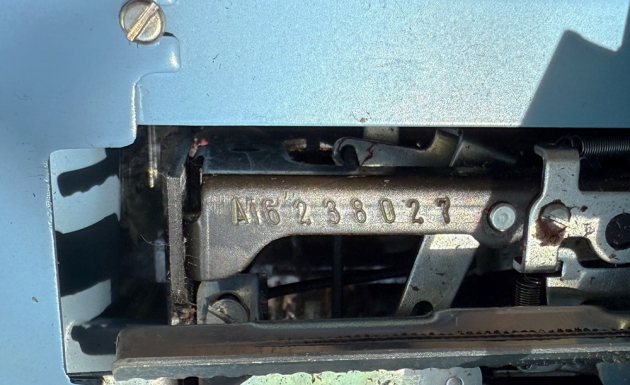 Royal "Aristocrat" serial number location... Royal "Aristocrat" serial number location...