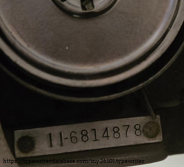 Serial number 11 6814878 Serial number 11 6814878