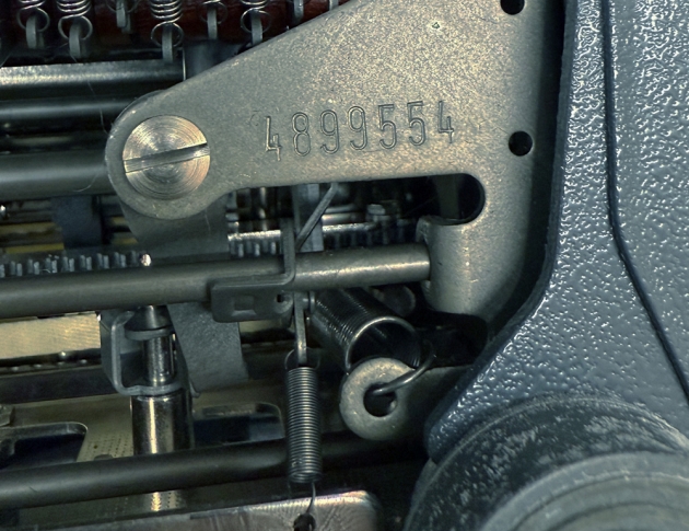 Olympia "SM9" serial number location...