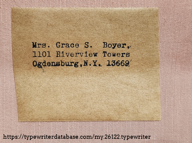 The original owner thoughtfully placed her address inside the case. This is across the St Lawrence river and a few miles south of Montreal, Canada. However, the particular address is no longer valid. The original owner thoughtfully placed her address inside the case. This is across the St Lawrence river and a few miles south of Montreal, Canada. However, the particular address is no longer valid.