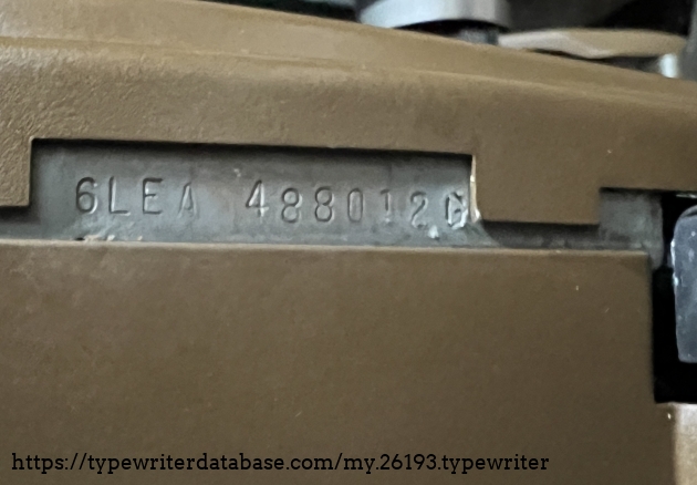 Serial Number.