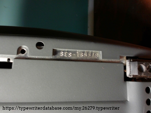 The serial number on the bottom of the machine.