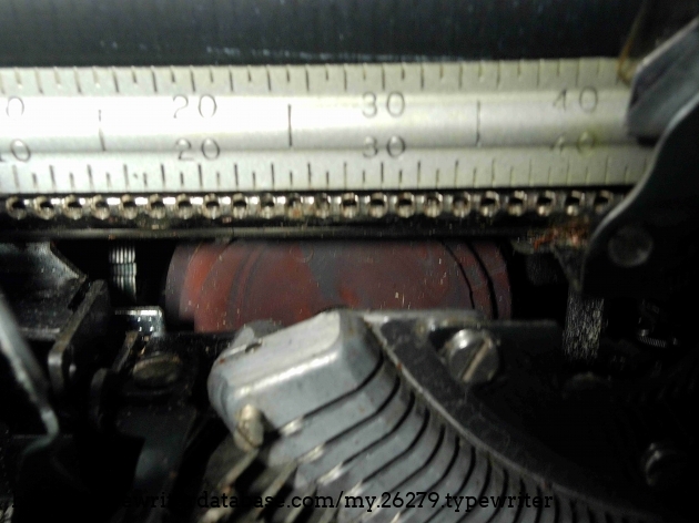 I have noticed that Smith-Corona was not particular in the plastic that they used to build the spring-motor housing.  I have a friend with a Smith-Corona Super Sterling from '67, and hers has a cream-colored drum.  This one is rather galaxie like.      ; )
