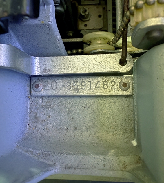 Underwood "Touchmaster FIVE" serial number location...