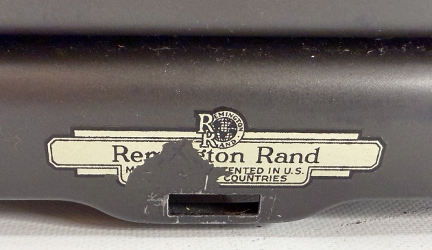 Remington "Deluxe Model 5" from the back (detail)... Remington "Deluxe Model 5" from the back (detail)...