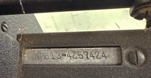 Royal "KMG" serial number location...