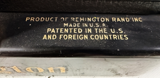 Remington "Standard No 16" from the back, detail...