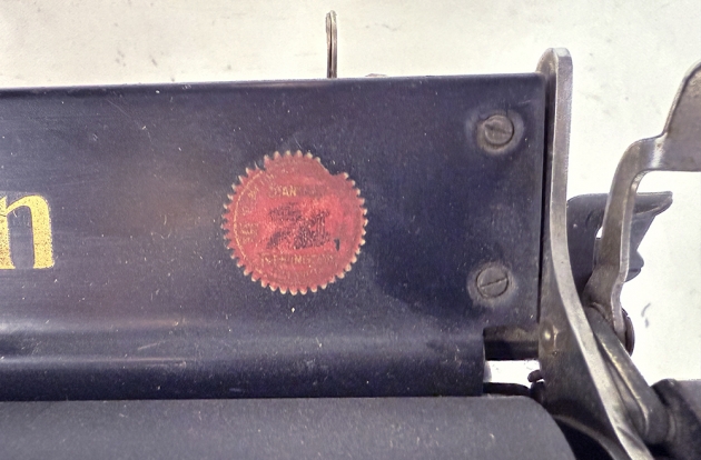 Remington "Standard No 16" from the top, detail...