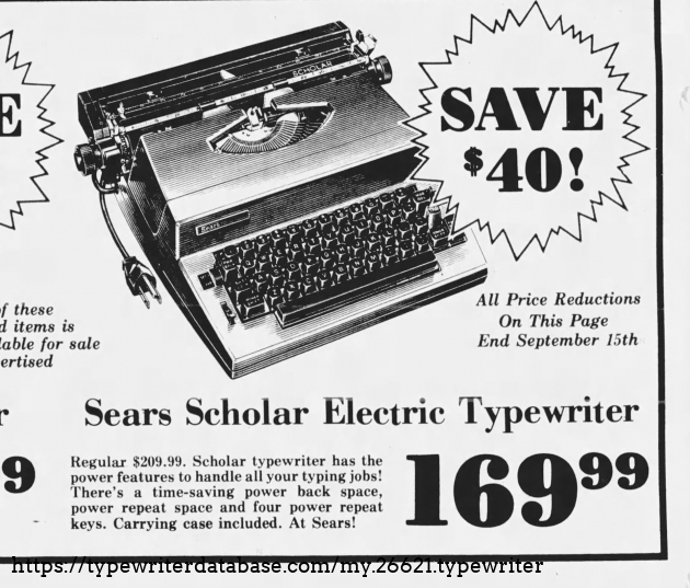ca 76-79 pre correction Scholar, this ad from 79.