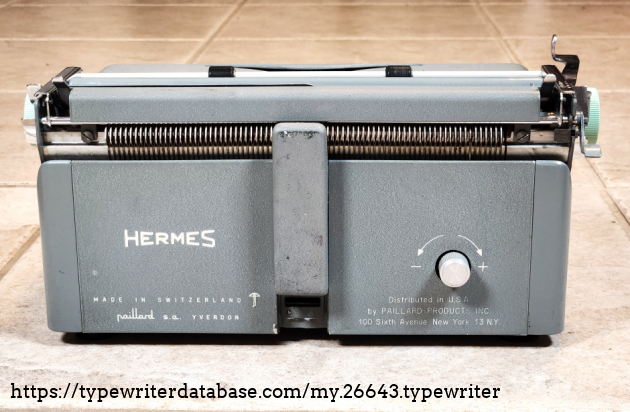 Note that the type tension adjustment is on the back, not under the ribbon cover as with most others. Note that the type tension adjustment is on the back, not under the ribbon cover as with most others.