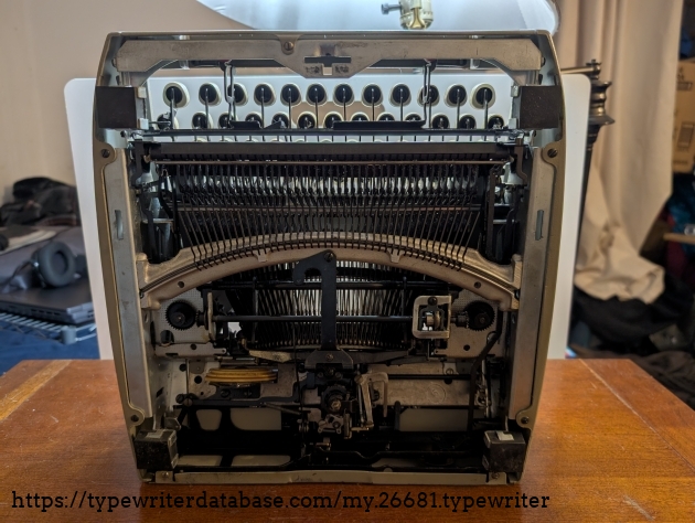 This picture is mainly for anyone who needs help fixing a Smith Corona 5 series. I like to include these pictures because I would like to surf the typewriter database to help restore my machines but there's just not a lot of these pictures that I've seen This picture is mainly for anyone who needs help fixing a Smith Corona 5 series. I like to include these pictures because I would like to surf the typewriter database to help restore my machines but there's just not a lot of these pictures that I've seen