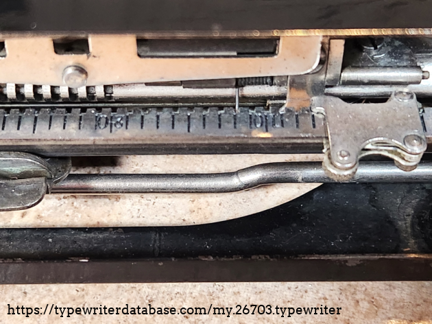 A photo showing the repainted numbers on the margin scale. A photo showing the repainted numbers on the margin scale.