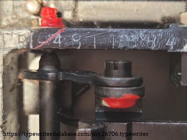 Royalite serial number (found under left side of carriage). Royalite serial number (found under left side of carriage).