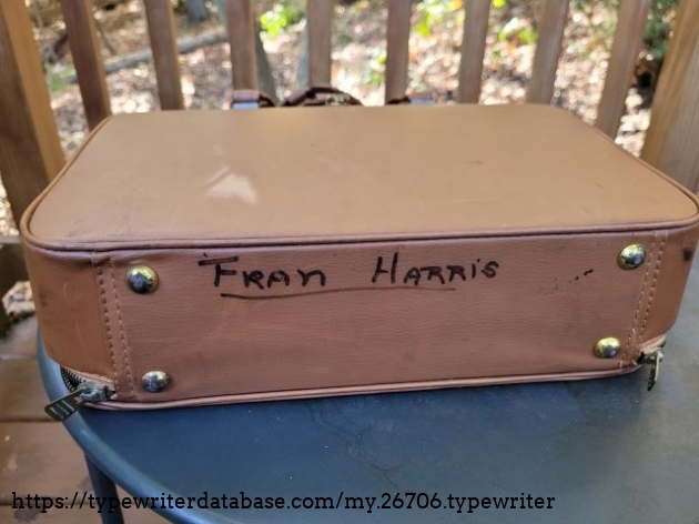 Bottom of case - original owner name - Fran Harris. Bottom of case - original owner name - Fran Harris.