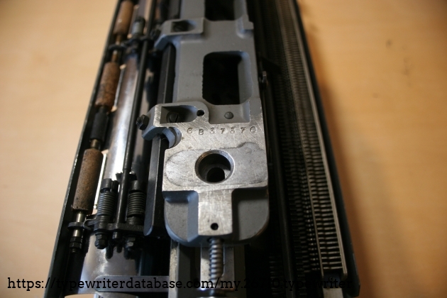 Serial number of the carriage #6B37370 Serial number of the carriage #6B37370