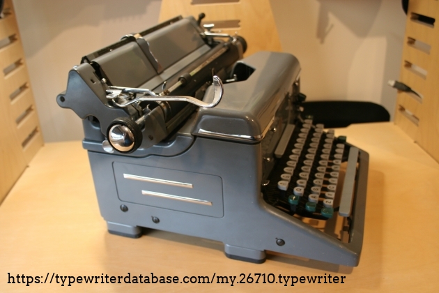 The left hand side of the typewriter The left hand side of the typewriter