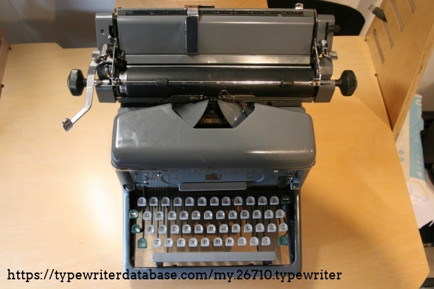 The top view of the typewriter The top view of the typewriter
