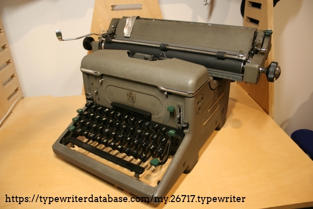 The fully assembled typewriter The fully assembled typewriter