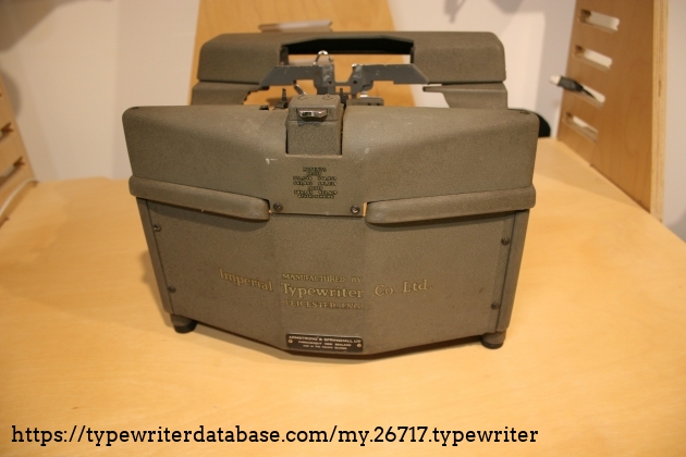 The rear of the typewriter. The rear of the typewriter.