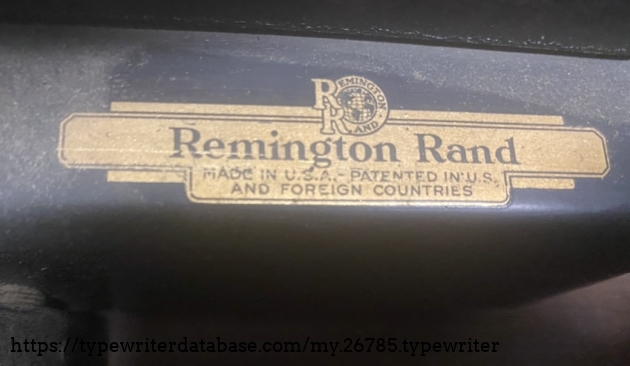 Remington Rand Logo on my typewriter