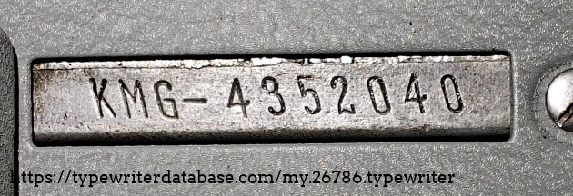 Detail of Serial Number.