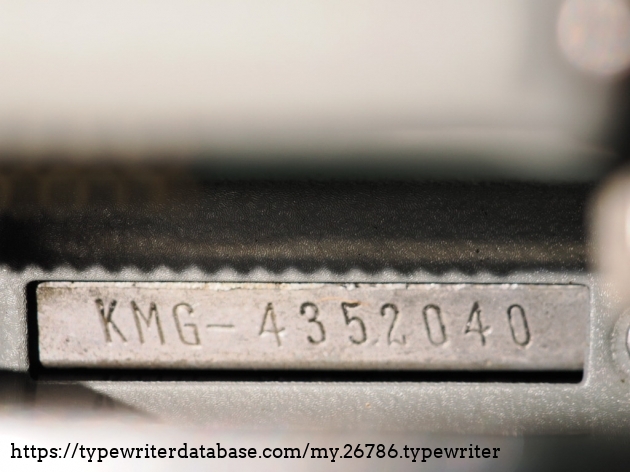 Detail of Serial Number.