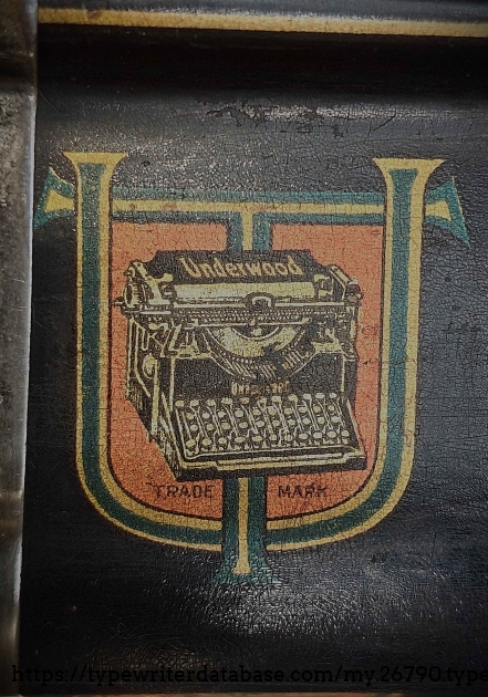 Underwood decal, closeup.