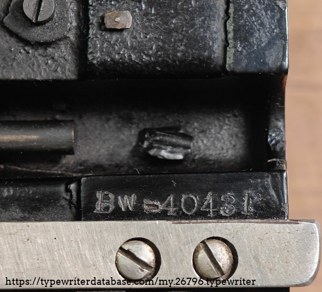 Right top serial number.