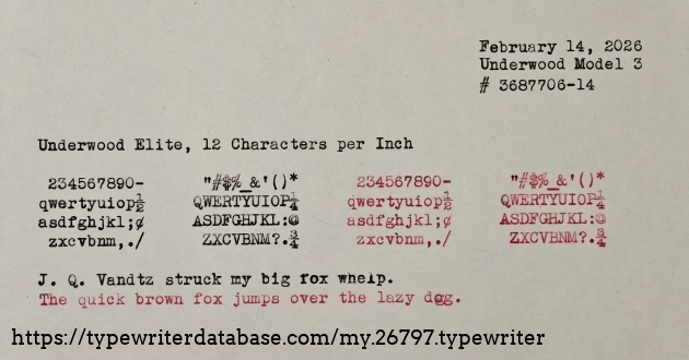 Typing sample, 2-14-2026