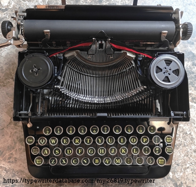 Top with ribbon cover removed.