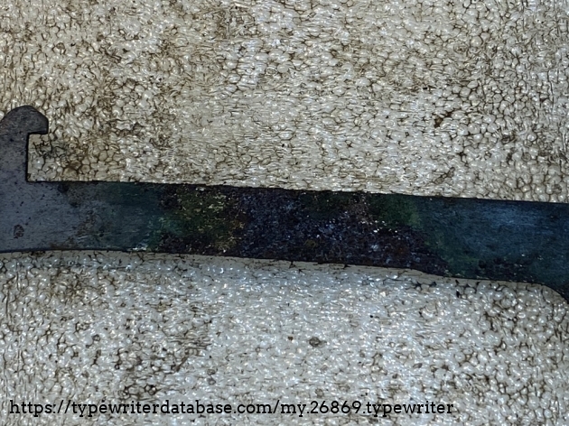 Extensive rust on the typebars.