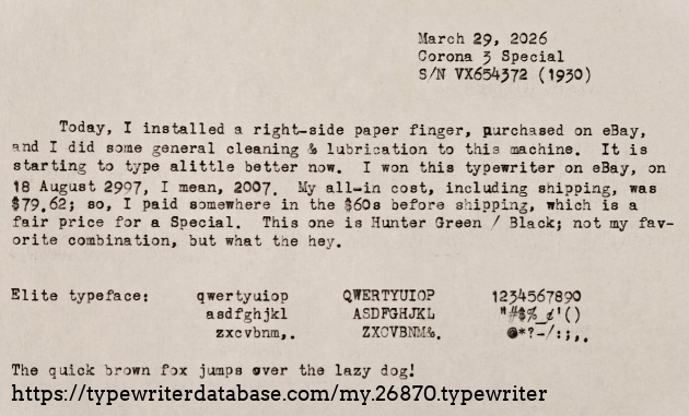 Better typing sample.