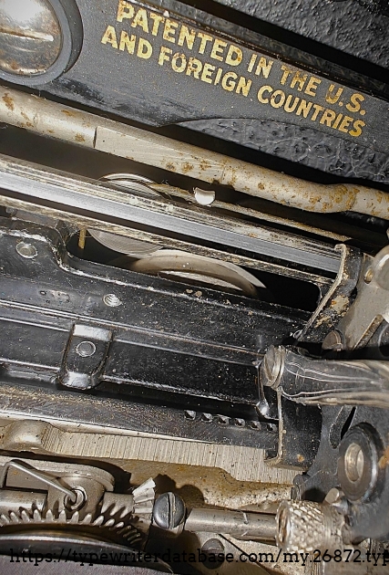 Detail of patent decal.