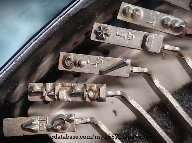 Type slugs, right end of basket.