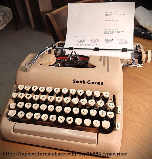 Front view with paper inserted.