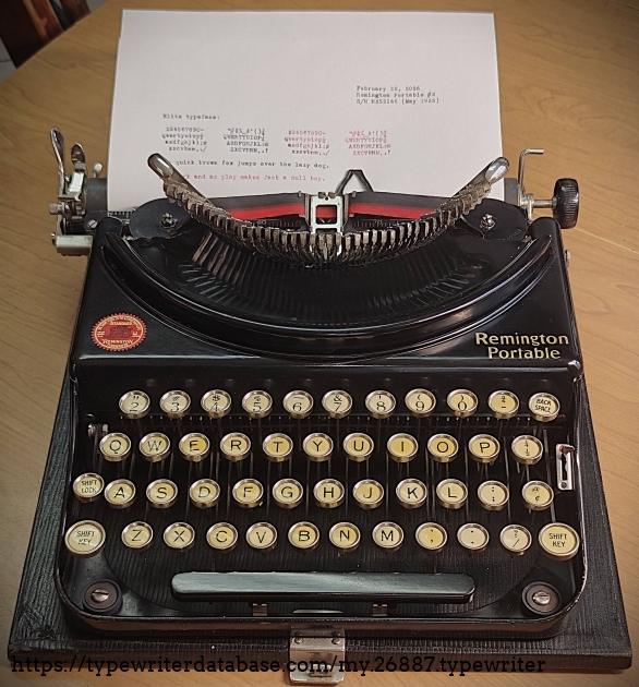 Front view with paper inserted.