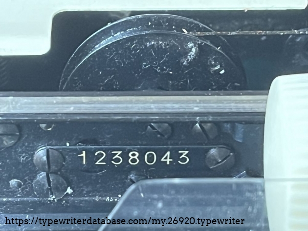 Detail: Serial No. 1.238.043