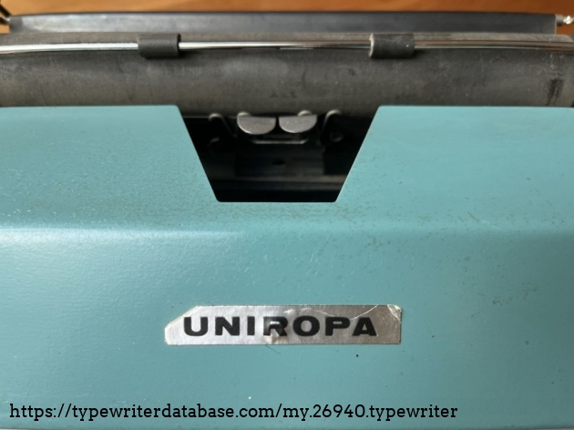 Detail: Type slugs cutout and model plate