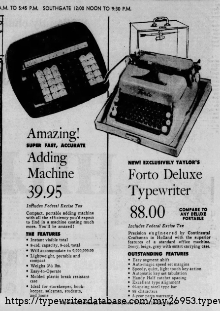 First US ad Apr 1960.