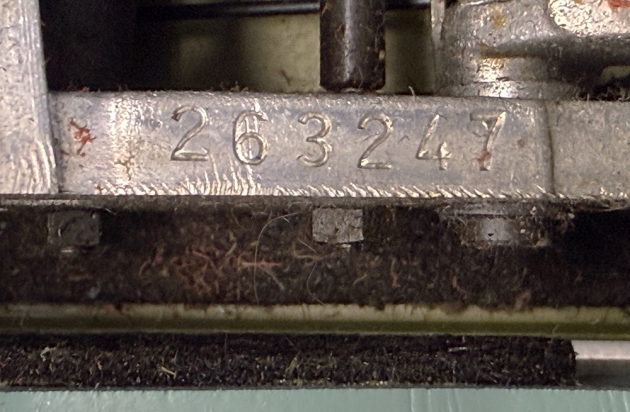 Olivetti "Studio 44" serial number location...