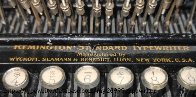 Front detail of manufacturer decal.