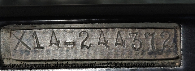 Serial number.