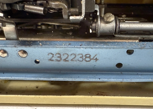 Olympia "SM5" serial number location...